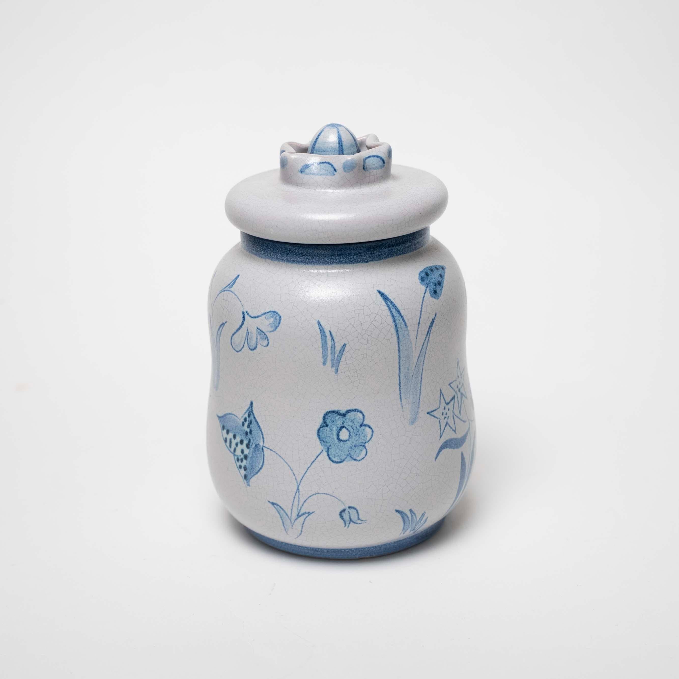 Lidded Jar by Eva Jancke Björk for Bo Fajans, Sweden, c. 1930 For Sale 1