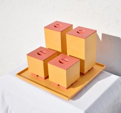 Lidded Jars and Tray by Michael Graves for Alessi, 1994, Set of 5