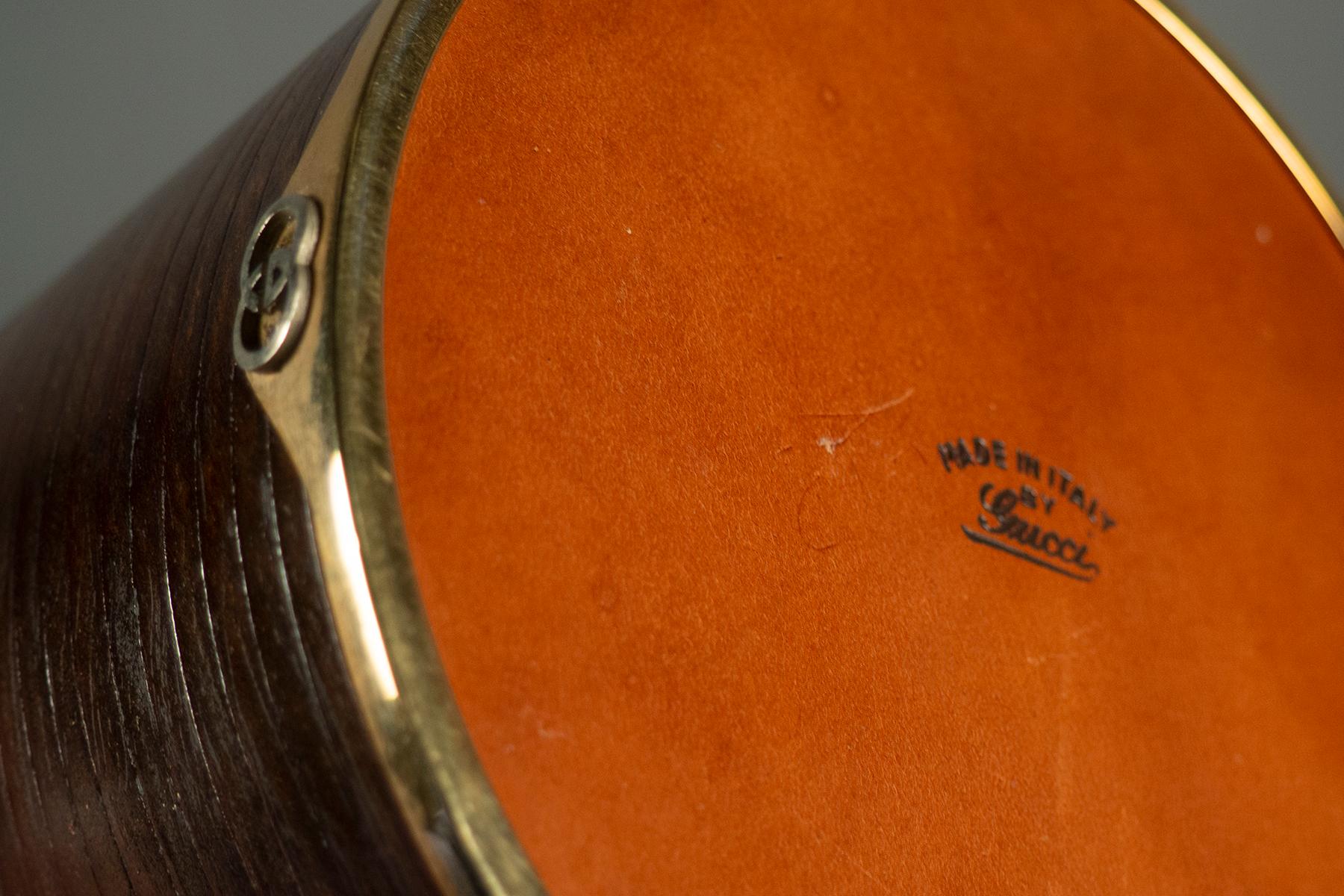 Italian Lidded Leather Box by Gucci, Italy, 1970s
