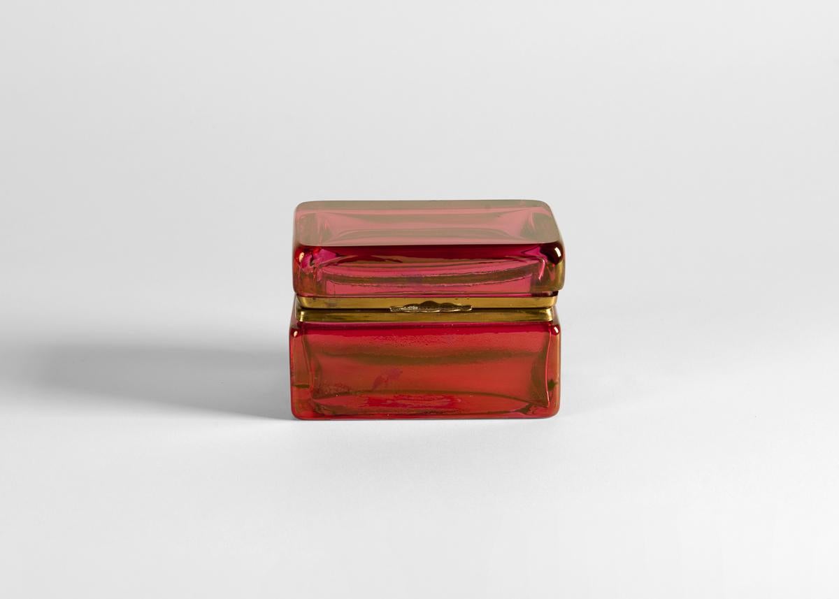 Boîte à couvercle en Murano, Italie, vers 1950 Bon état - En vente à New York, NY