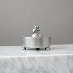 Lidded Pewter Box by CG Hallberg, Sweden, 1929. Svenskt Tenn. Swedish Grace.