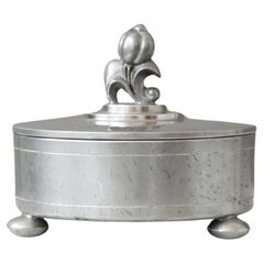 Lidded Pewter Box by CG Hallberg, Sweden, 1929. Svenskt Tenn. Swedish Grace.
