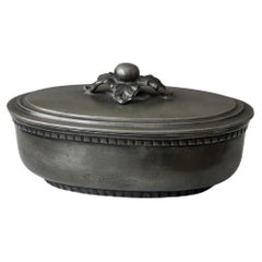 Zinnschachtel mit Deckel von JL Hultman, Schweden, 1930er Jahre. Svenskt Tenn. Schwedische Gnade.