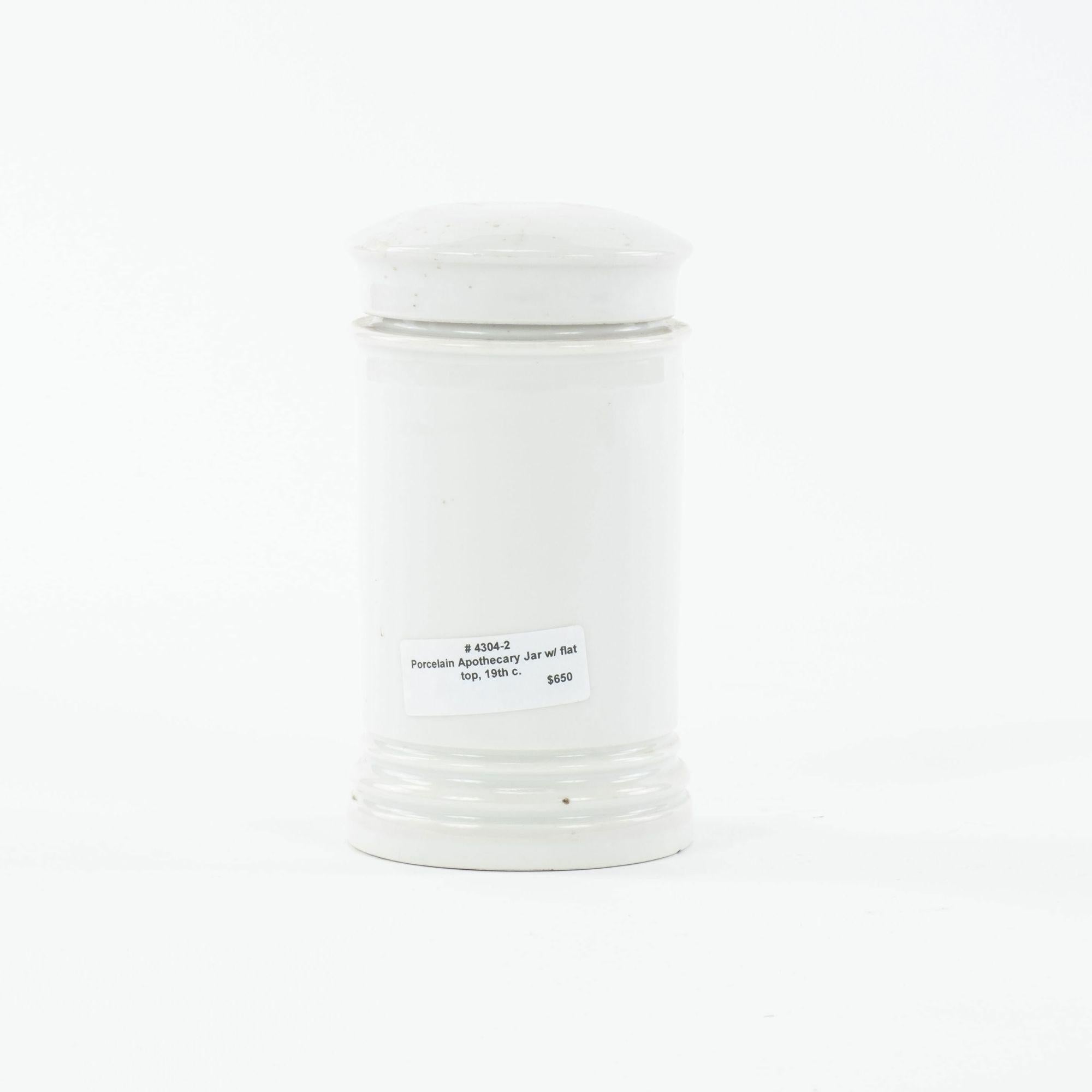 French Provincial Lidded Porcelain Apothecary Jar For Sale