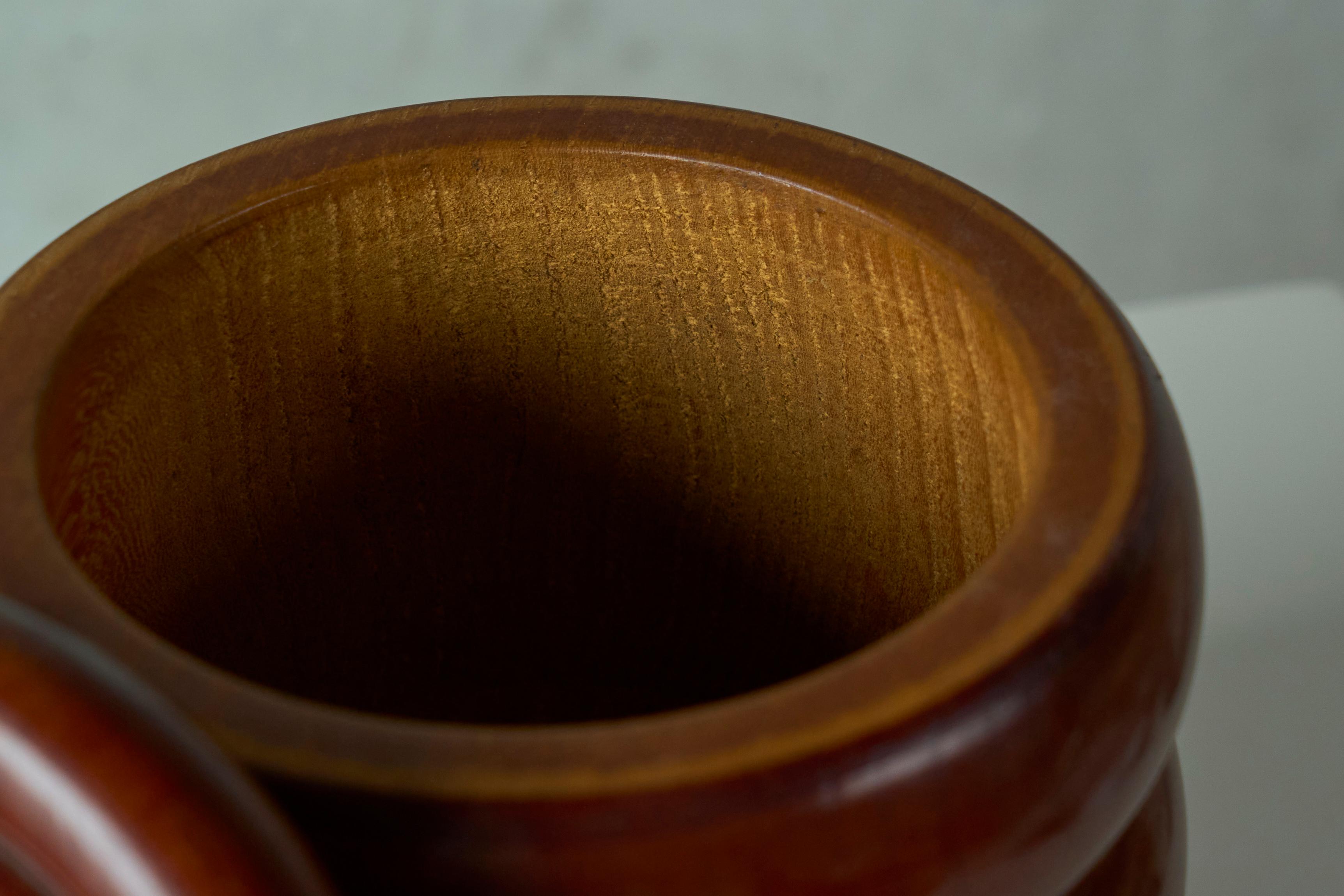 20th Century Lidded Pot in Wood 1950s For Sale