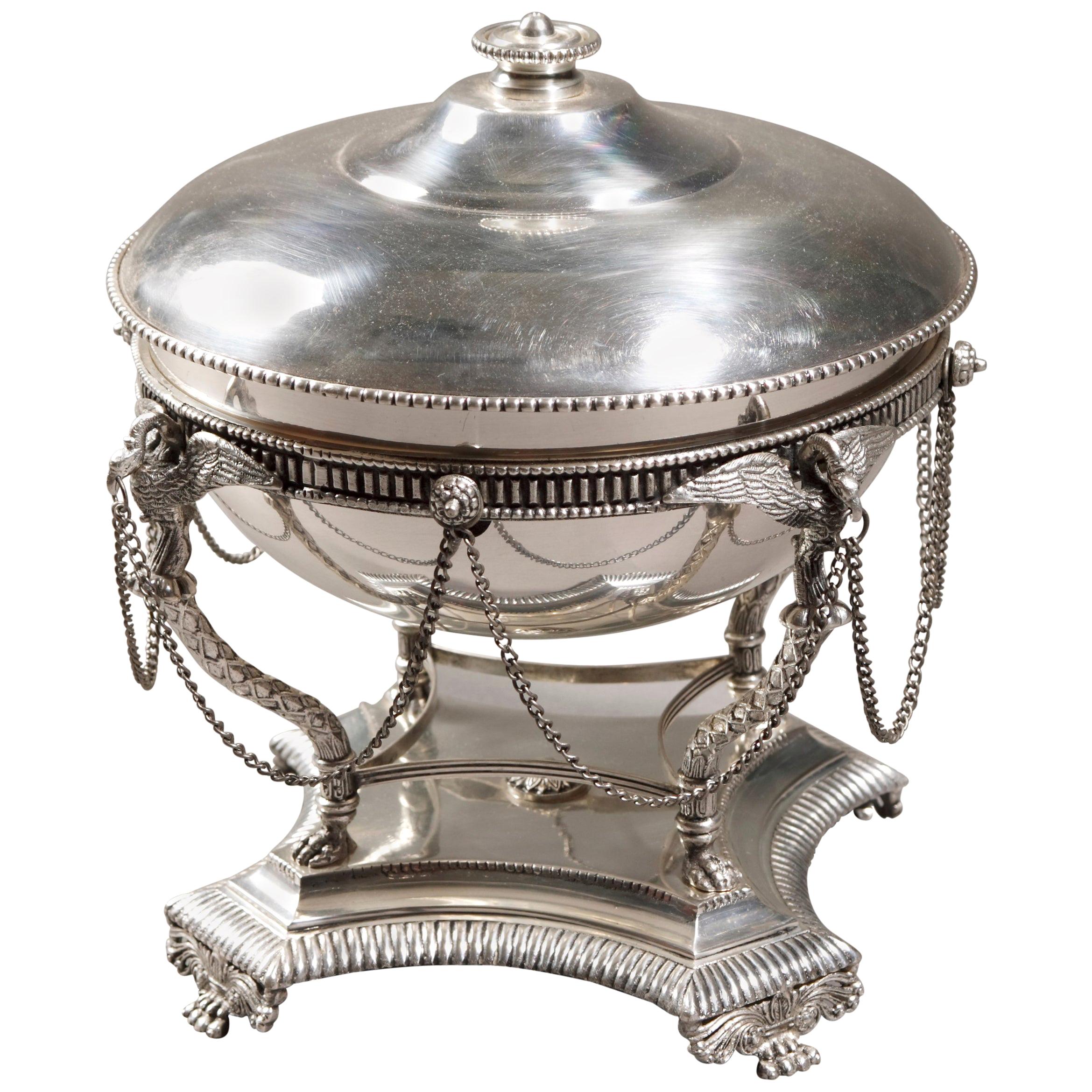 Lidded Service Terrine in Empire Style after J.B. Claude Odiot For Sale