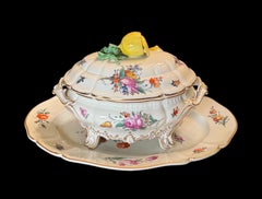 Lidded Soup Tureen & Platter, Nymphenburg, Munich German