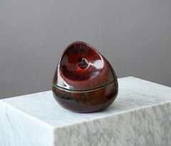 Lidded Stoneware Bowl by Birger Astrom, Sweden, 1960s