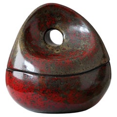 Vintage Lidded Stoneware Bowl by Birger Astrom, Sweden, 1960s