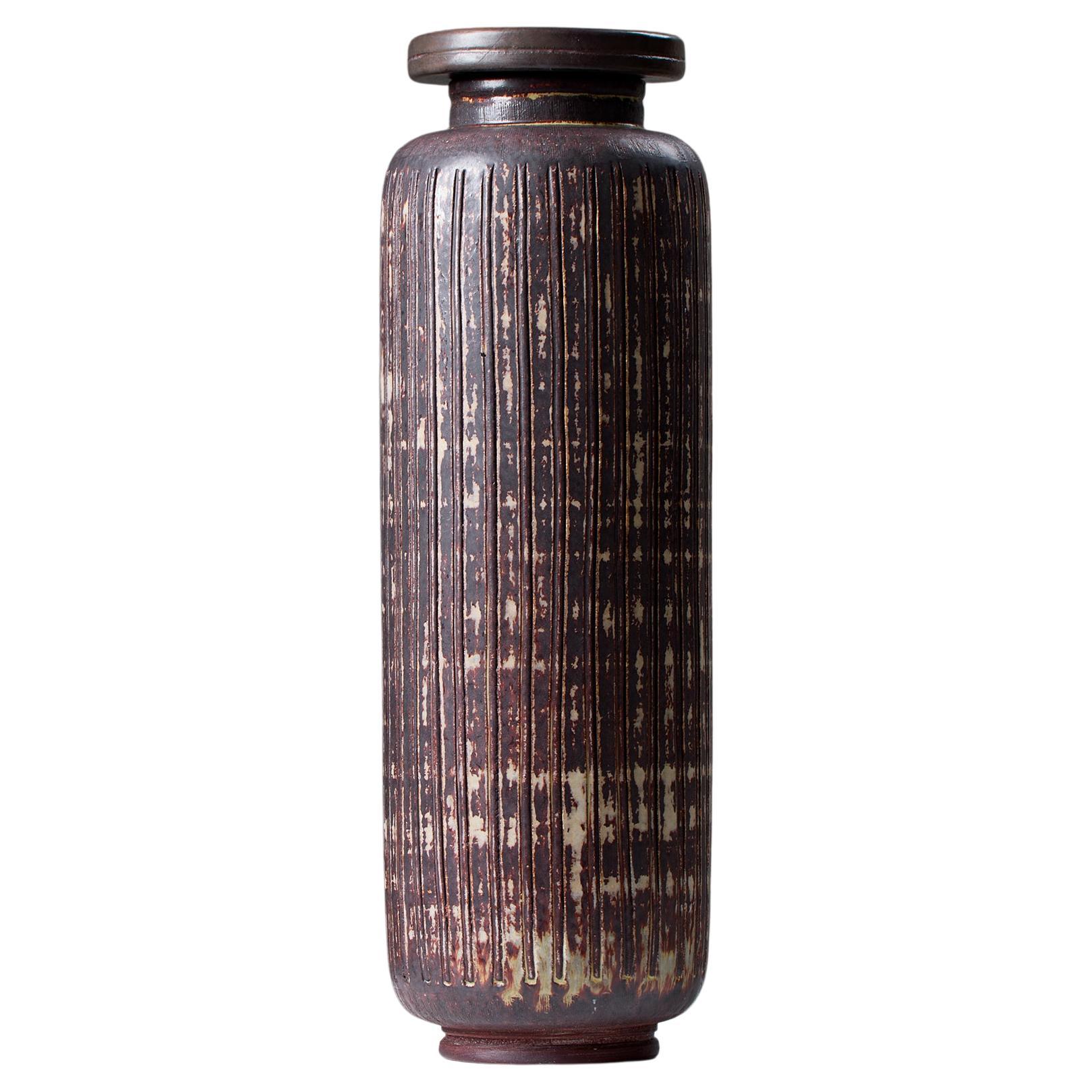 Urne à couvercle designée par Wilhelm Kåge, Gustavsberg, Farsta, Suède 1953 en vente