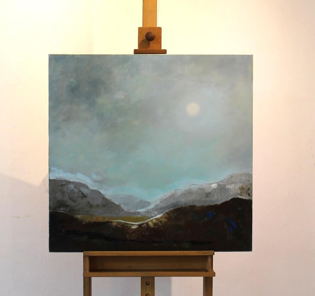 Valley - XXIe siècle, paysage, peinture à l'acrylique, couleurs claires - Painting de Lidia Domagała