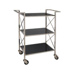 Lido Bar Cart Nickel in Nickel by CuratedKravet