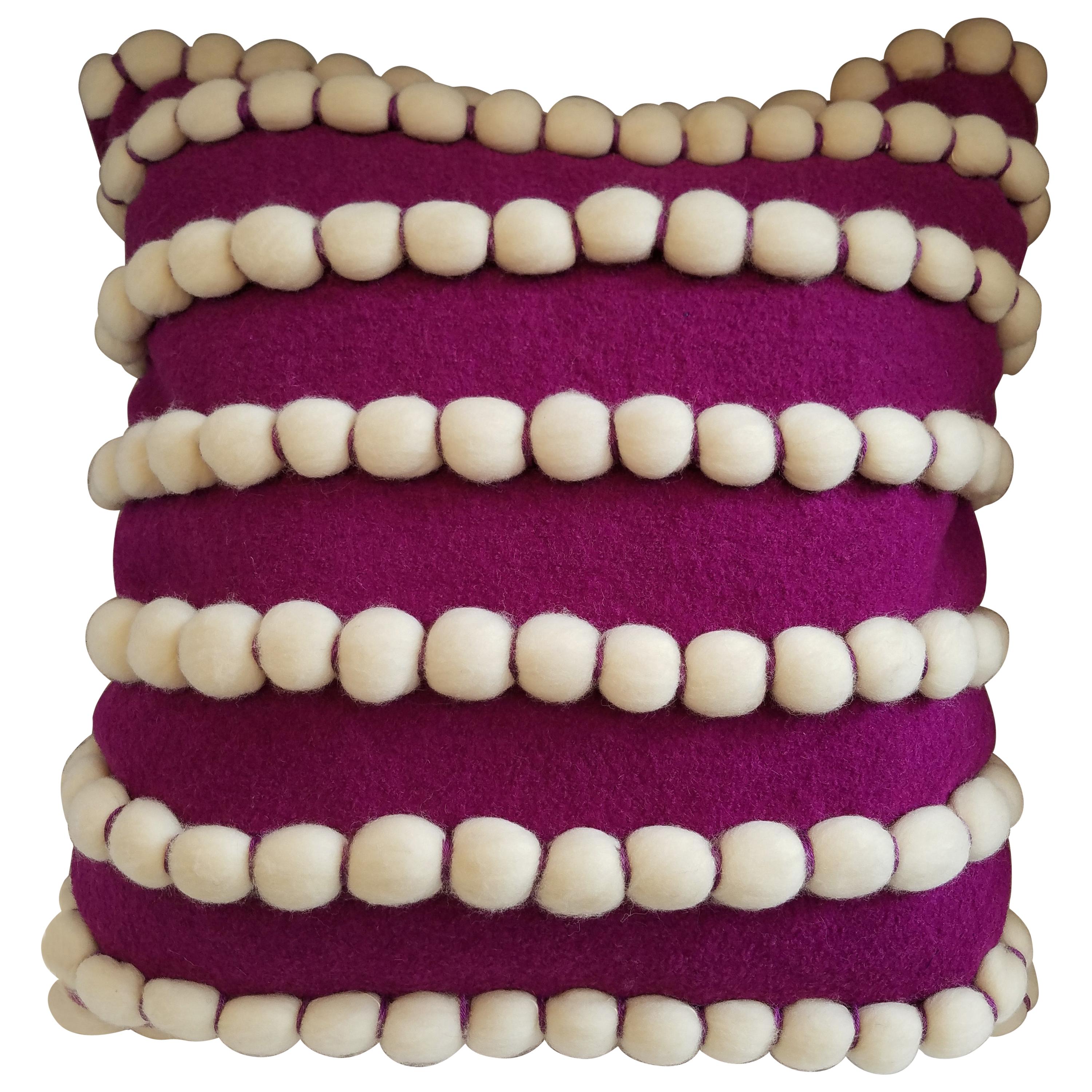 "Lido " Fuchsia Pillow by Le Lampade For Sale