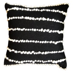 "Lido II" Black Wool Pillow by Le Lampade