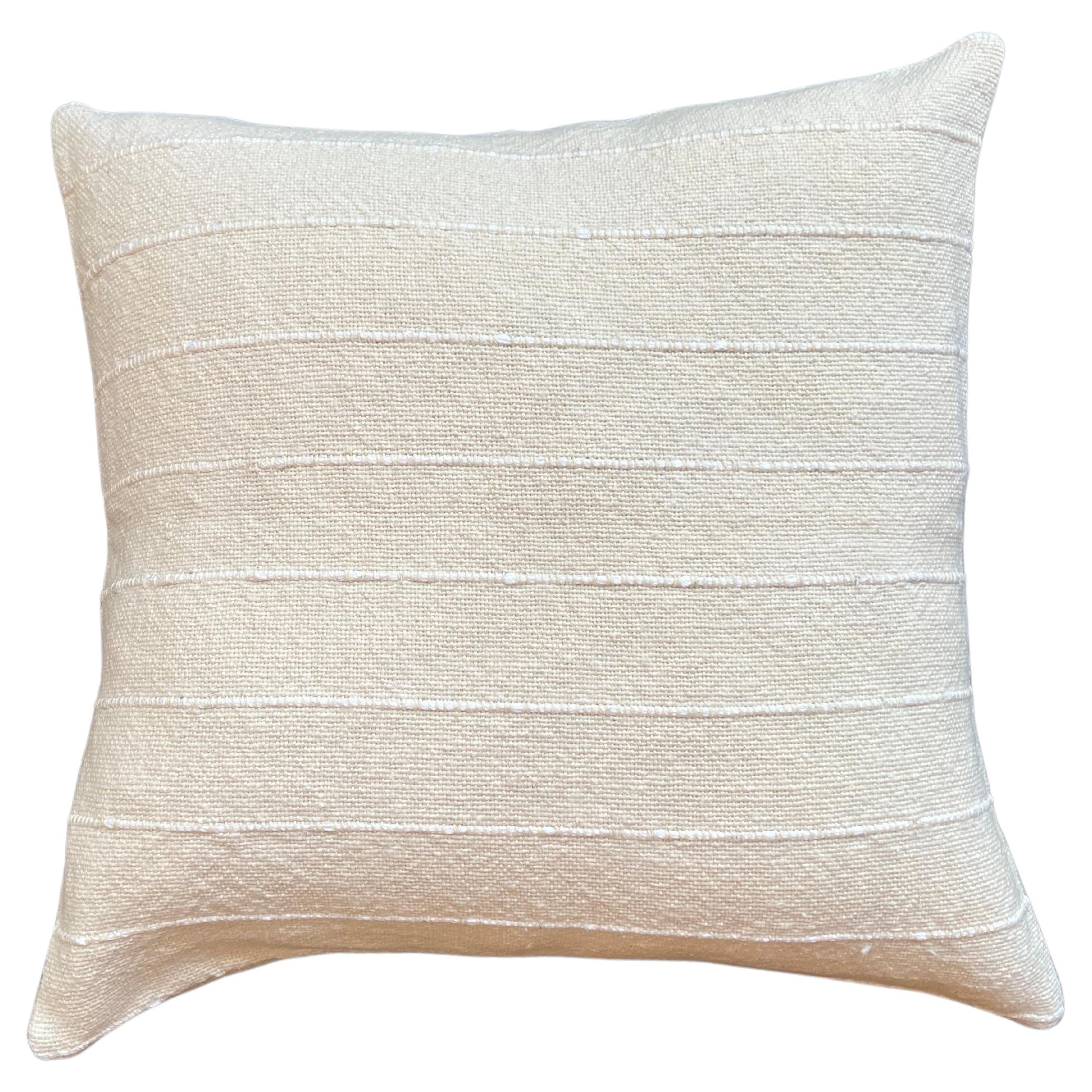 "Lido IIII" Wool & Linen Pillow by Le Lampade For Sale