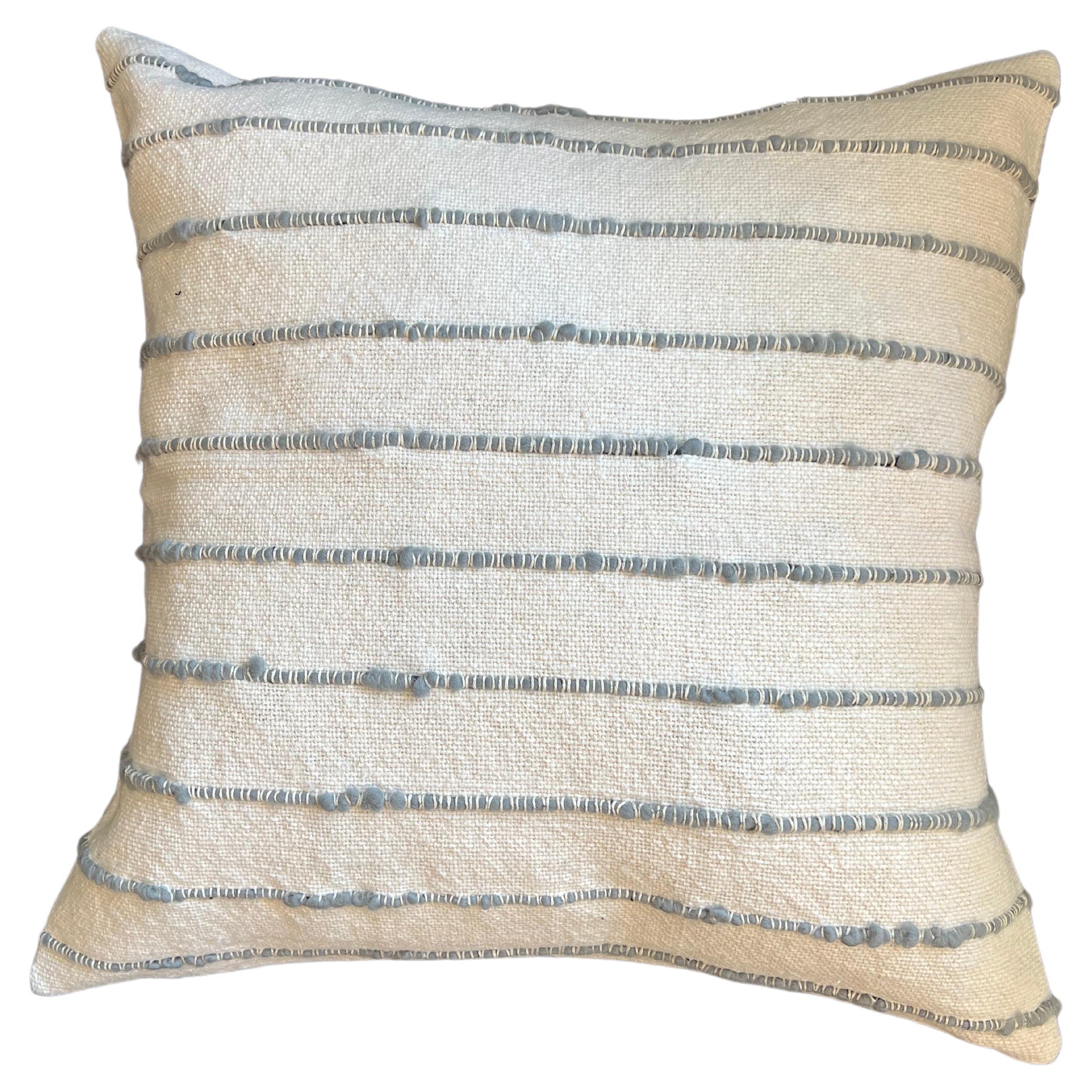 "Lido IIII" Wool & Linen Pillow by Le Lampade For Sale