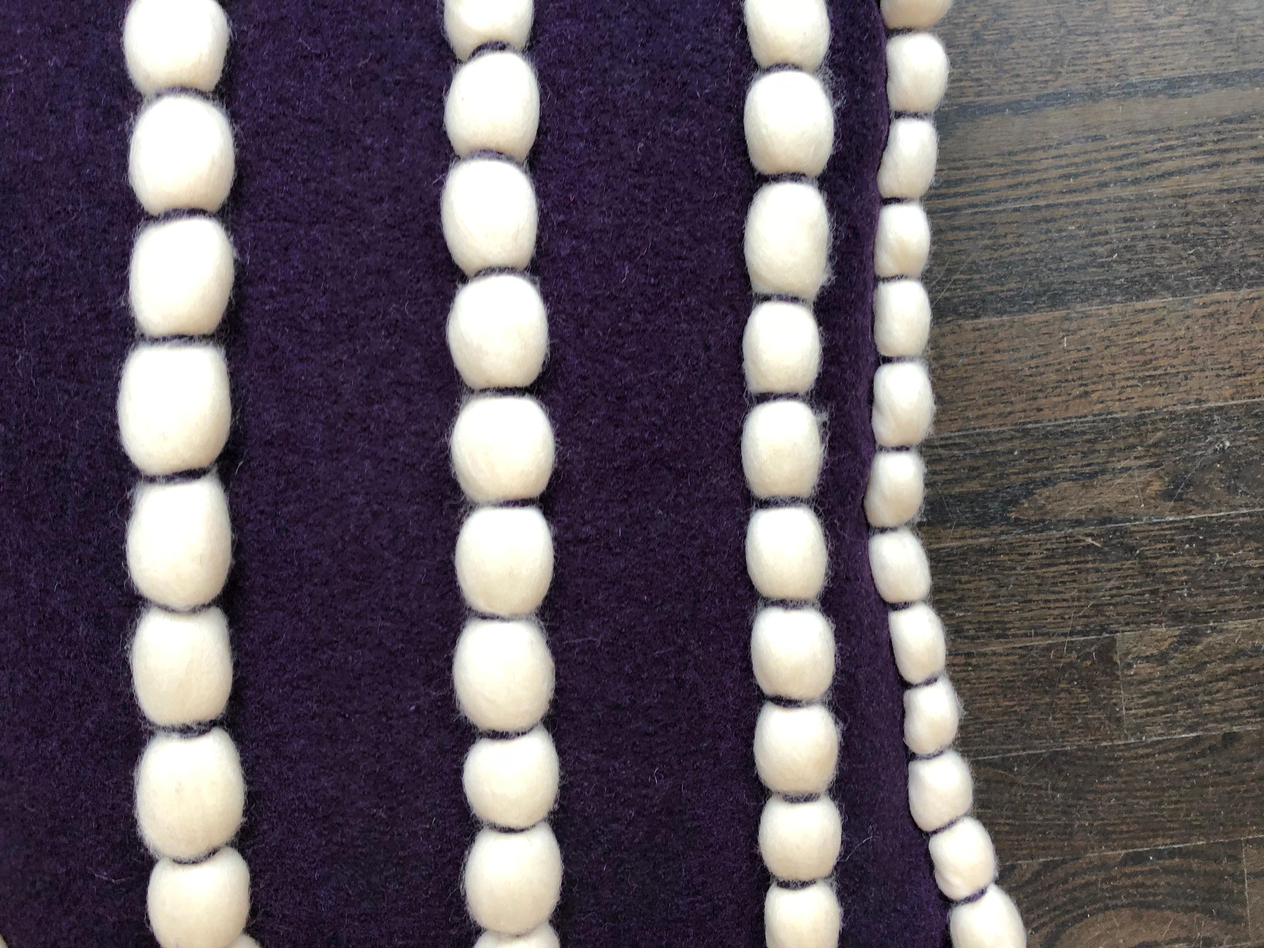 Moderno Cuscino in lana viola 