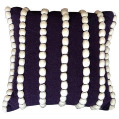 "Lido" Purple Wool Pillow by Le Lampade