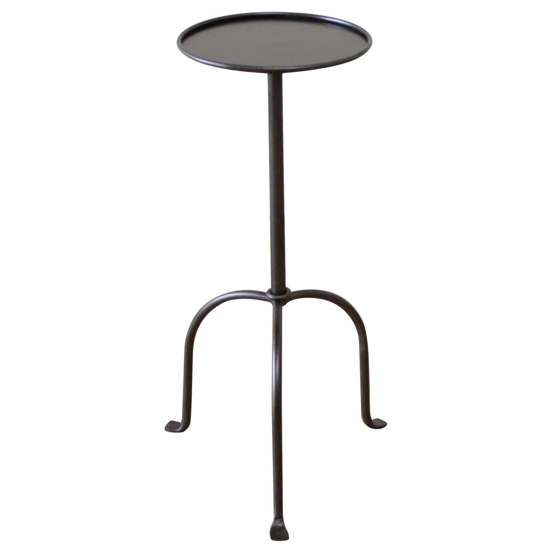 Lido Small Drink Table in Iron or Antique Brass Finish