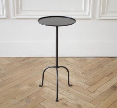 Lido Tall Iron Drink Table in Iron Finish or Brass Finish