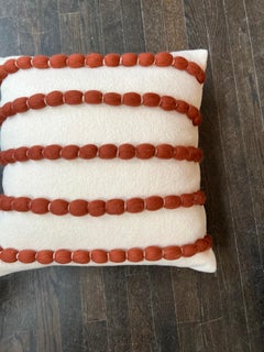 "Lido " White & Brown   Pillow by Le Lampade