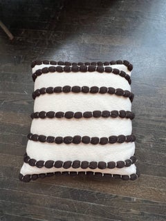 "Lido " White & Brown Pillow by Le Lampade