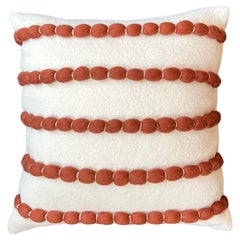 "Lido " White & Brown   Pillow by Le Lampade