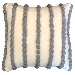 "Lido" White & Grey Wool Pillow Le Lampade