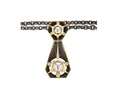 Élie Top Étoile Mysterieuse Collier Cravate or Jaune Onyx Diamants