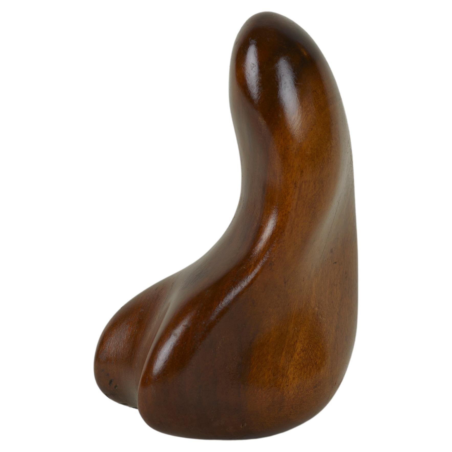 "LIEBE" [Love] 1976 signed wooden phallic erotica sculpture VITINO (1928-2006)