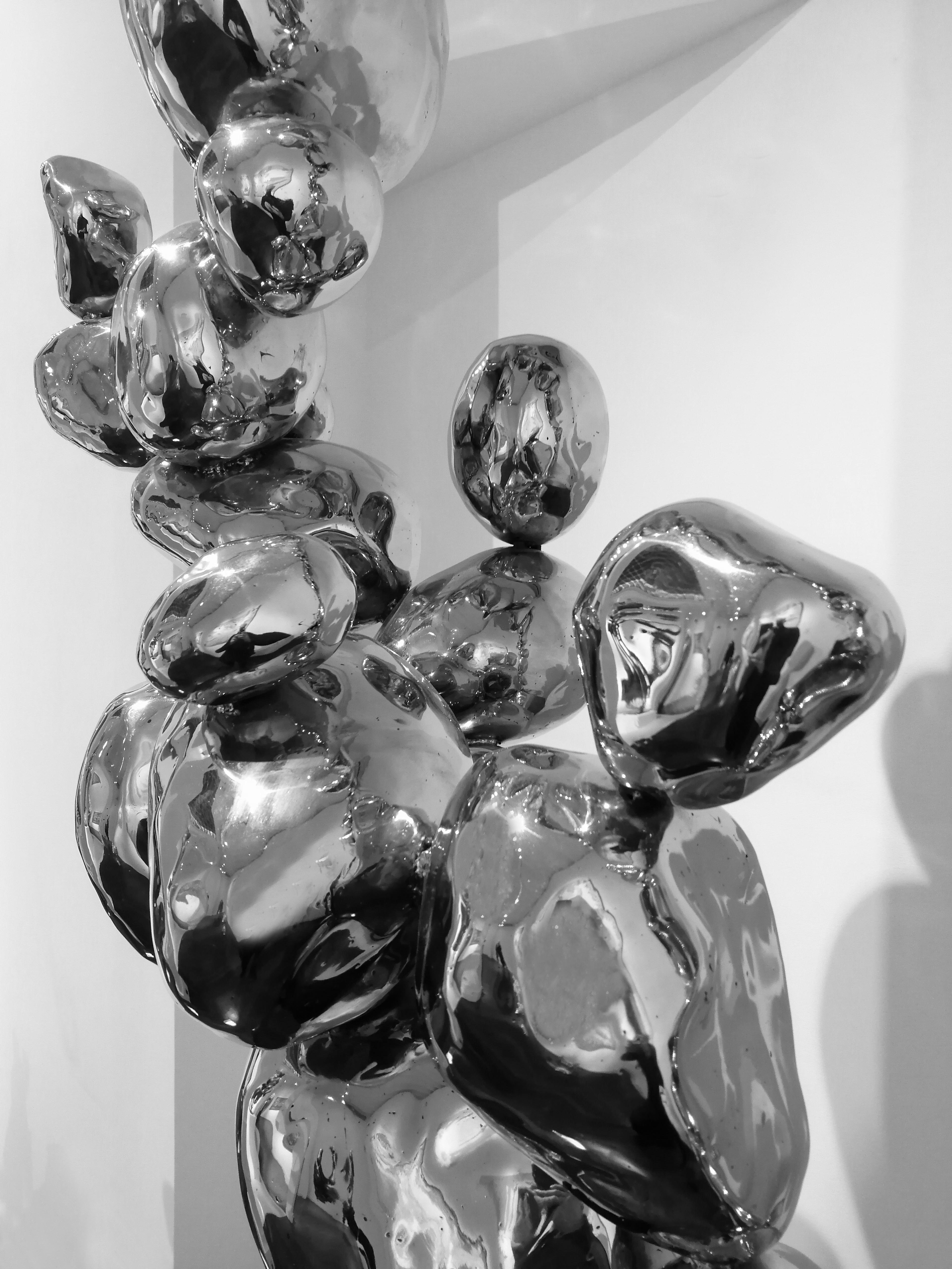 Air - 21. Jahrhundert, Zeitgenössisch, Abstrakte Skulptur, Edelstahl – Sculpture von Liechennay