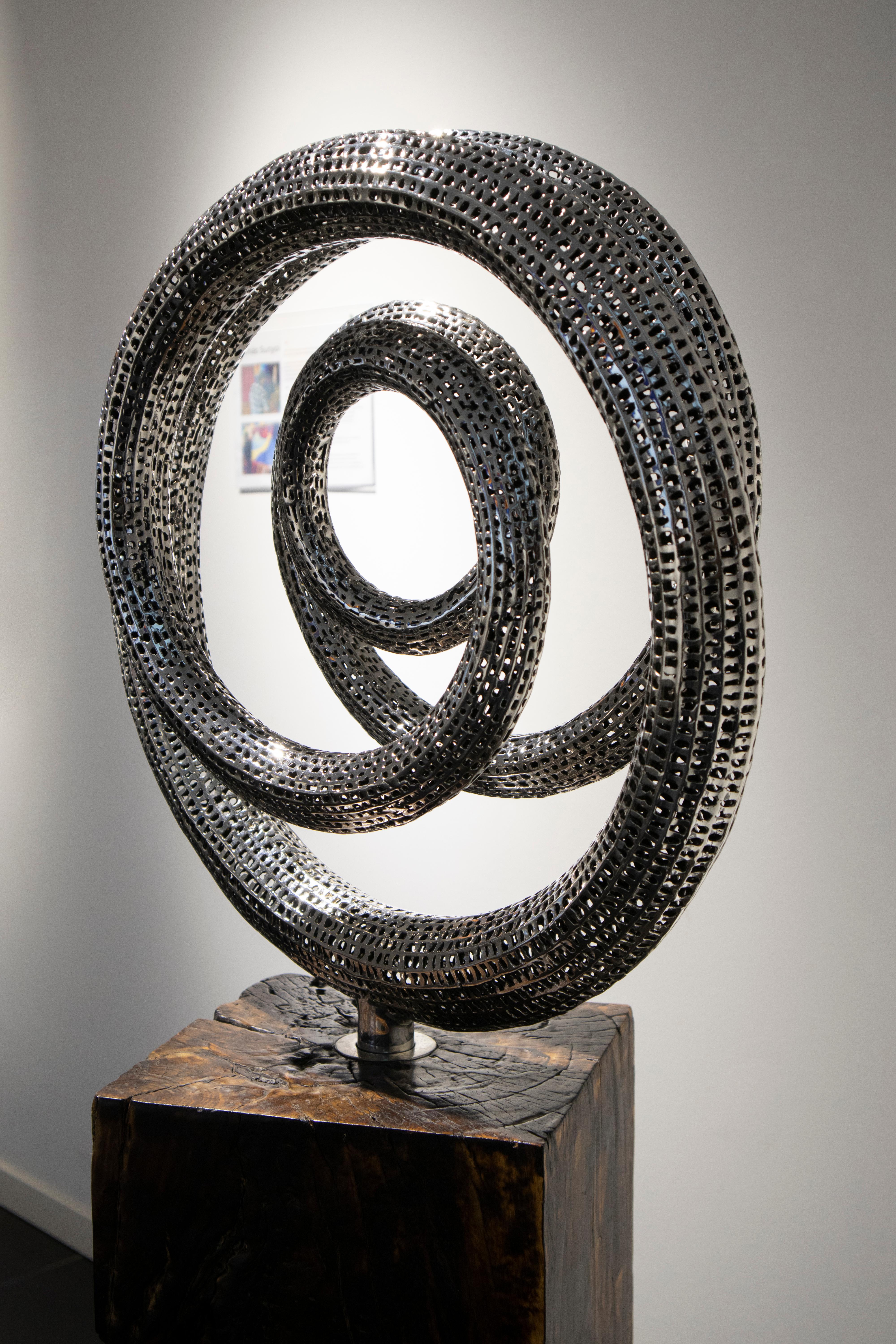Eclipse- 21st Century, Contemporary, Abstract Sculpture, Stainless Steel For Sale 2