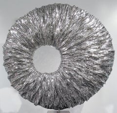 Gravité - 21e siècle, contemporain, sculpture abstraite, acier inoxydable