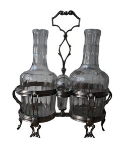 Liège Silver Oil And Vinegar Set, 18th Century, Jean-baptiste Dehaye, 1772