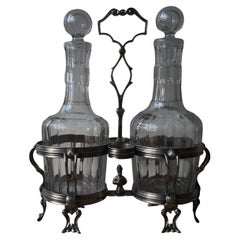 Liège Silver Oil And Vinegar Set, 18th Century, Jean-baptiste Dehaye, 1772