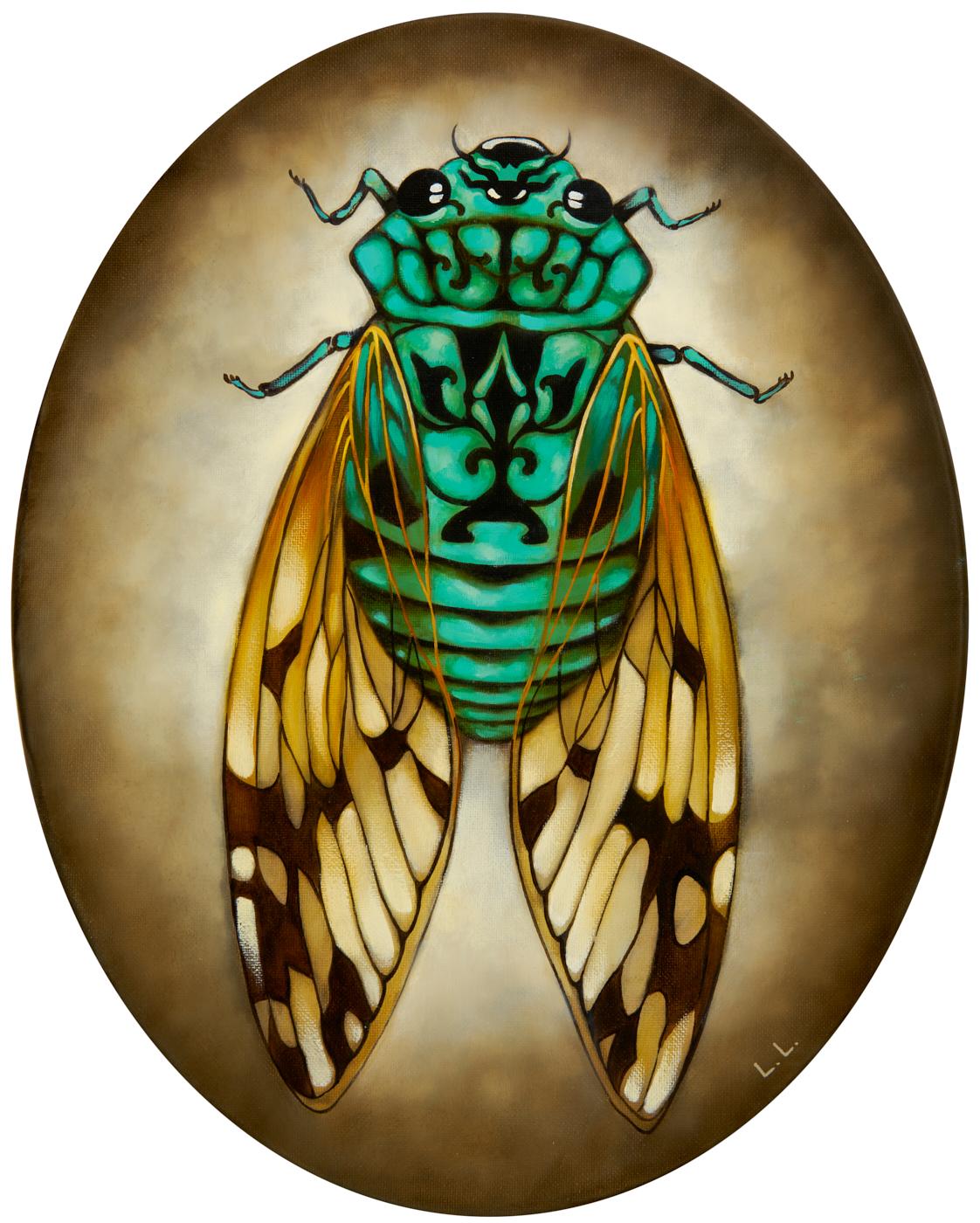 Cicada, 2020. Oil on canvas, 30 x 24 cm 
