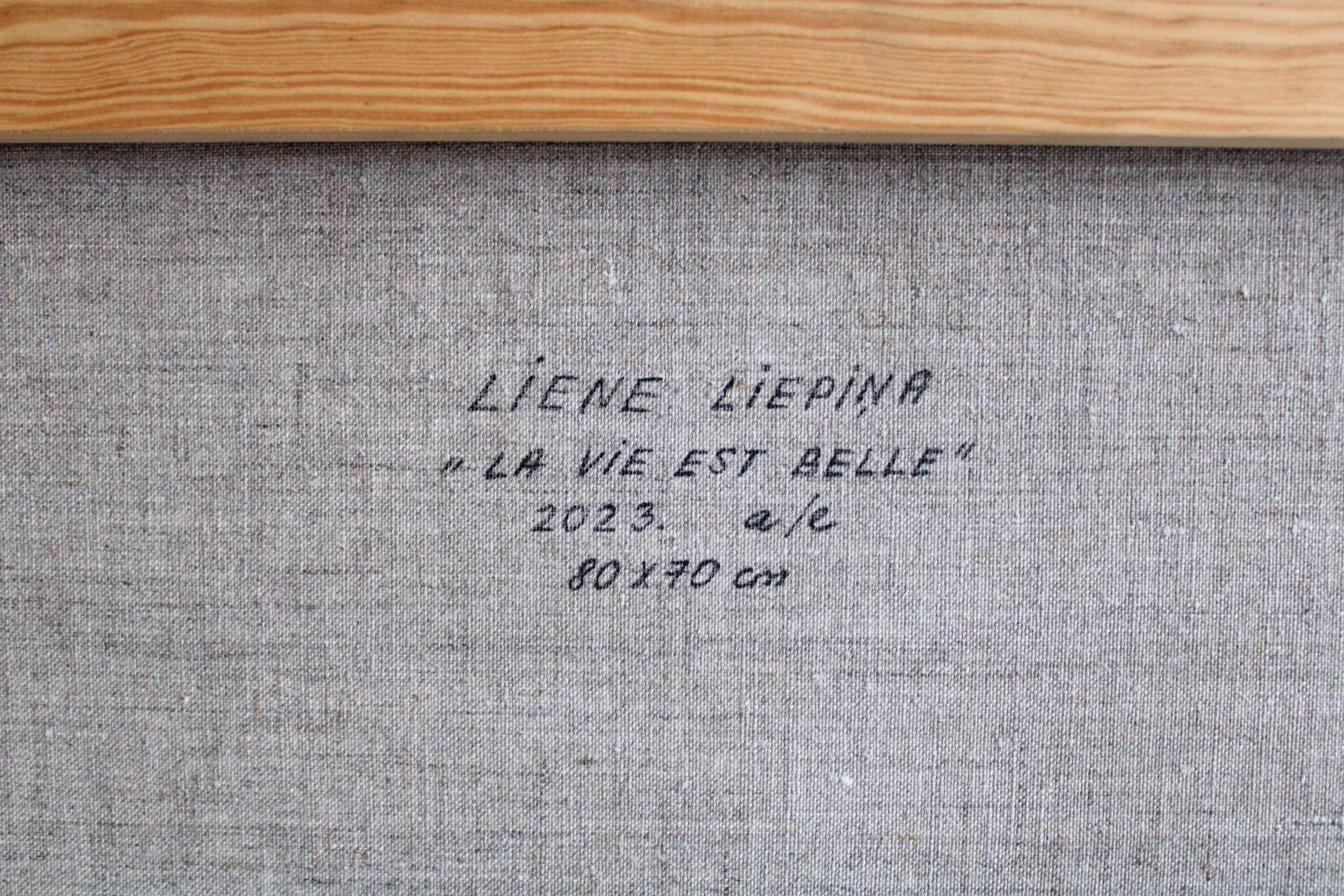 La Vie Est Belle. 2023, Öl auf Leinwand, 80x70 cm im Angebot 11