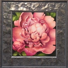 Pink Peony, 2020. Oil on canvas, 20 x 20 cm 