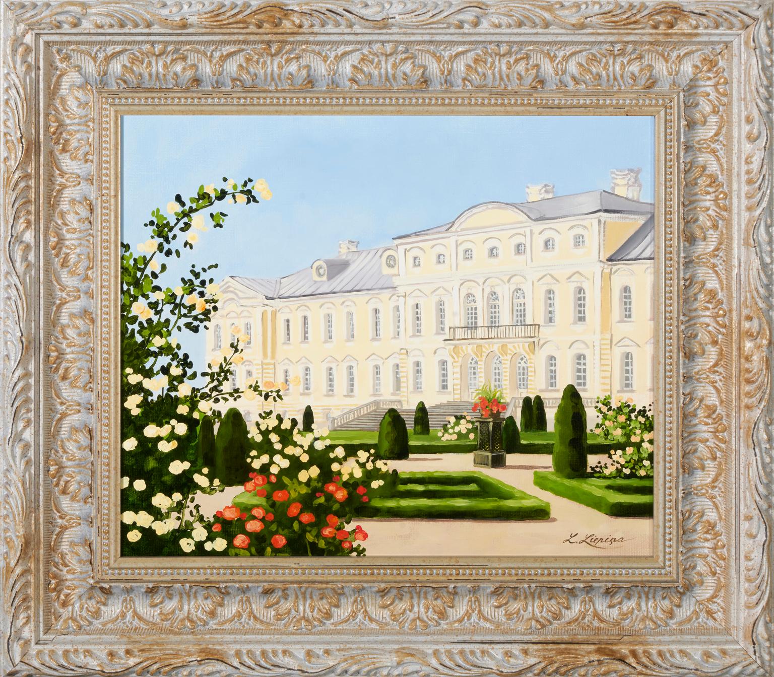 Liene Liepina  Landscape Painting - Rundale Palace, 2020. Oil on canvas, 25 x 30 cm 