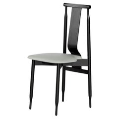 Lierna Chair in Black Ash by Achille & Pier Giacomo Castiglioni for Meritalia