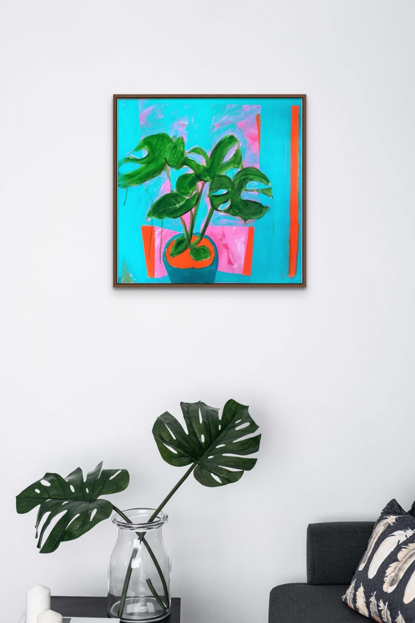 Cheese Plant - Painting by Liese Webley