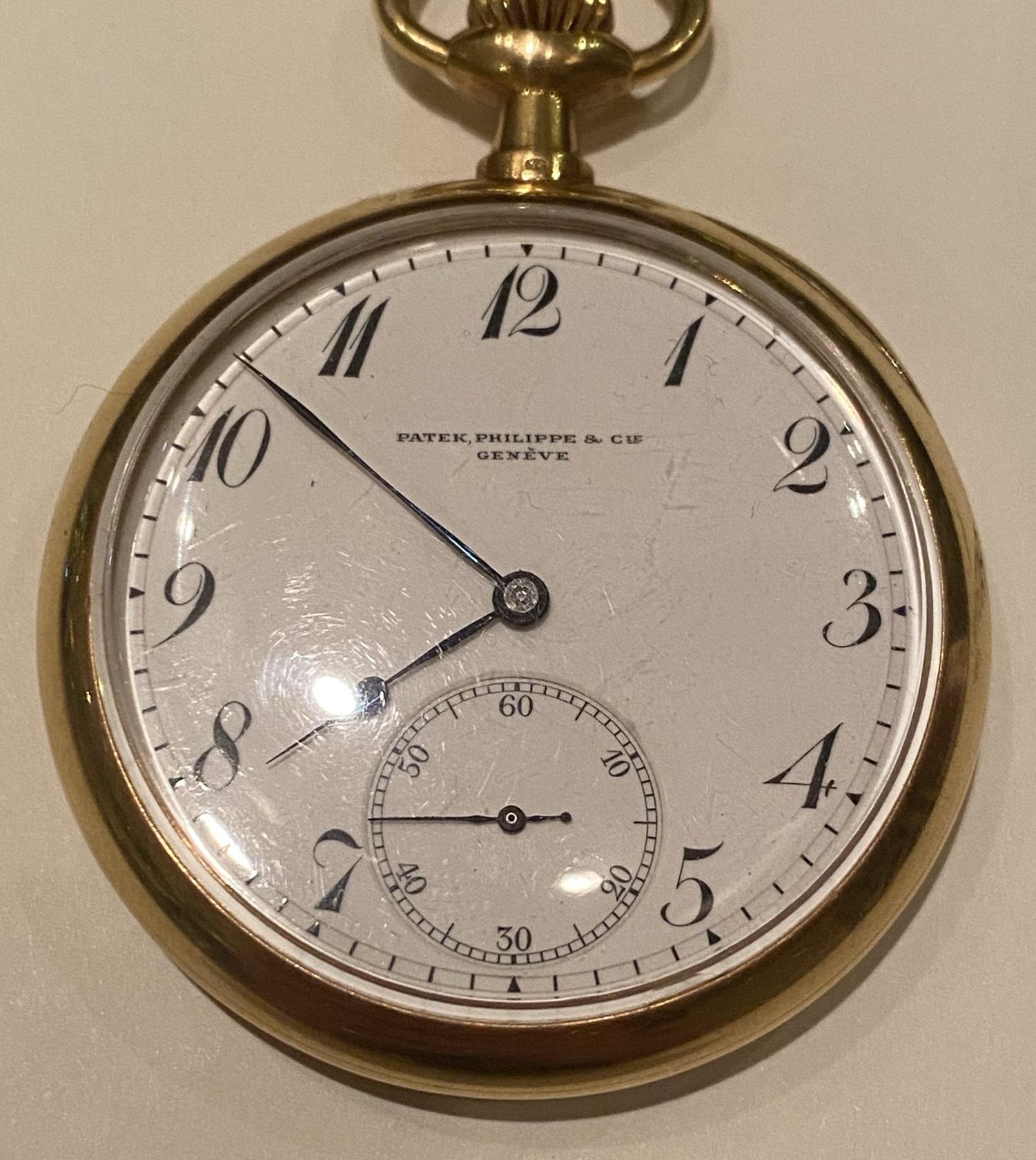 Lieutenant Colonel Owned Patek Philippe 1906 18ct Gold Pocket Watch For Sale 3
