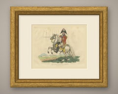 Le lieutenant-général Sir Eyre Coote sur un cheval gris cabré, 1816