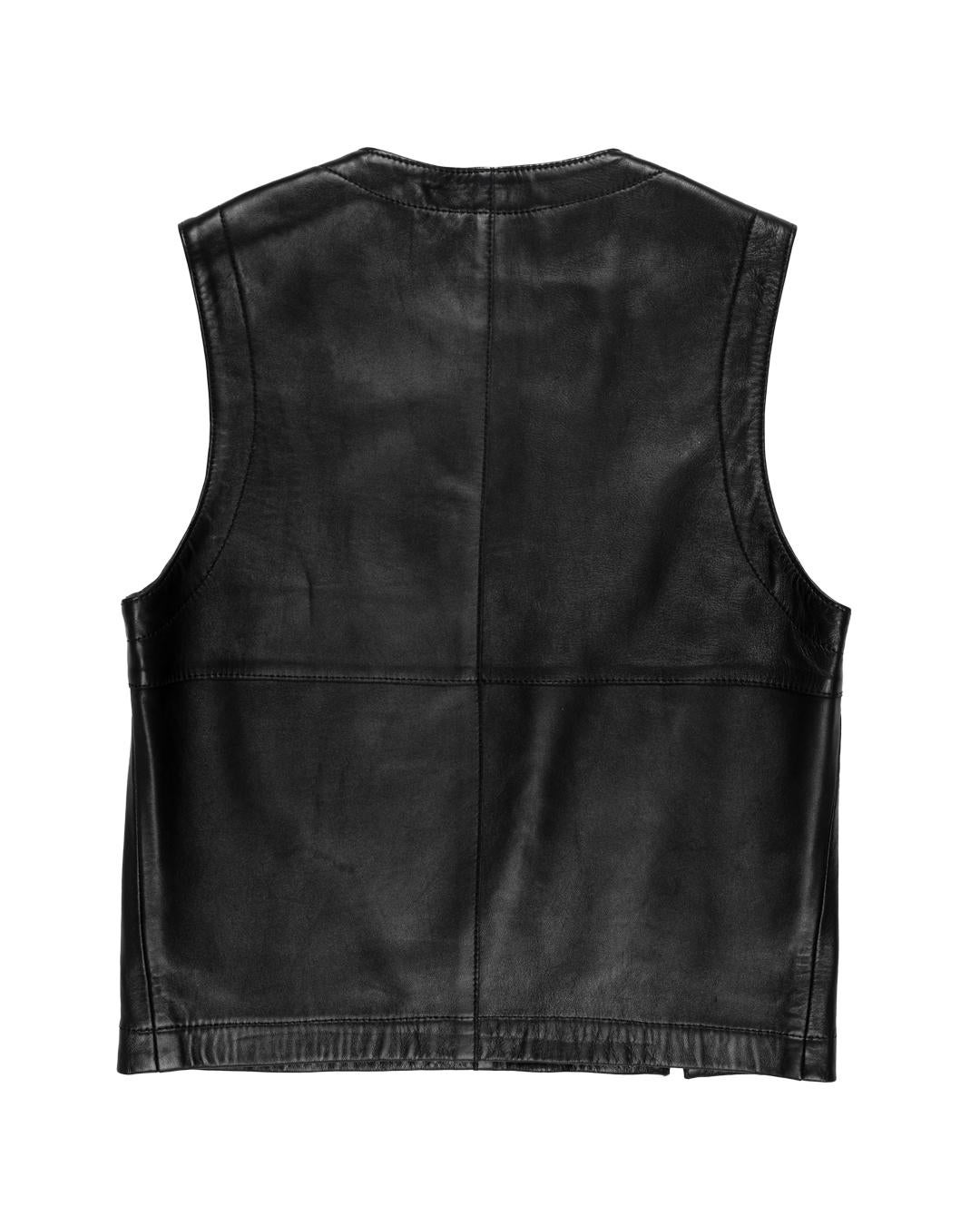 Black Lieve Van Gorp AW1998 Side-Zip Vest For Sale