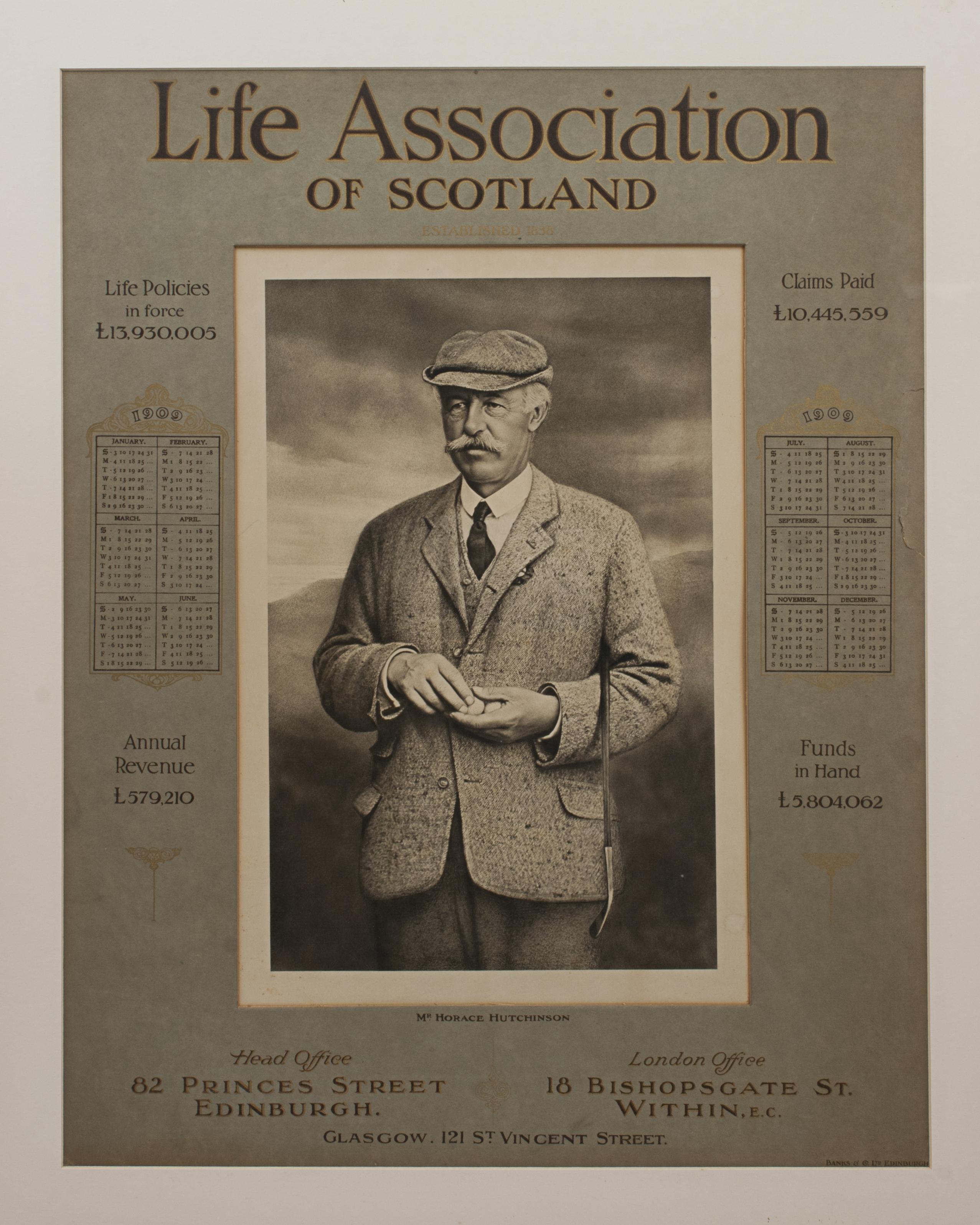Life Association Kalender 1909, Horace Hutchinson (Jagdkunst) im Angebot