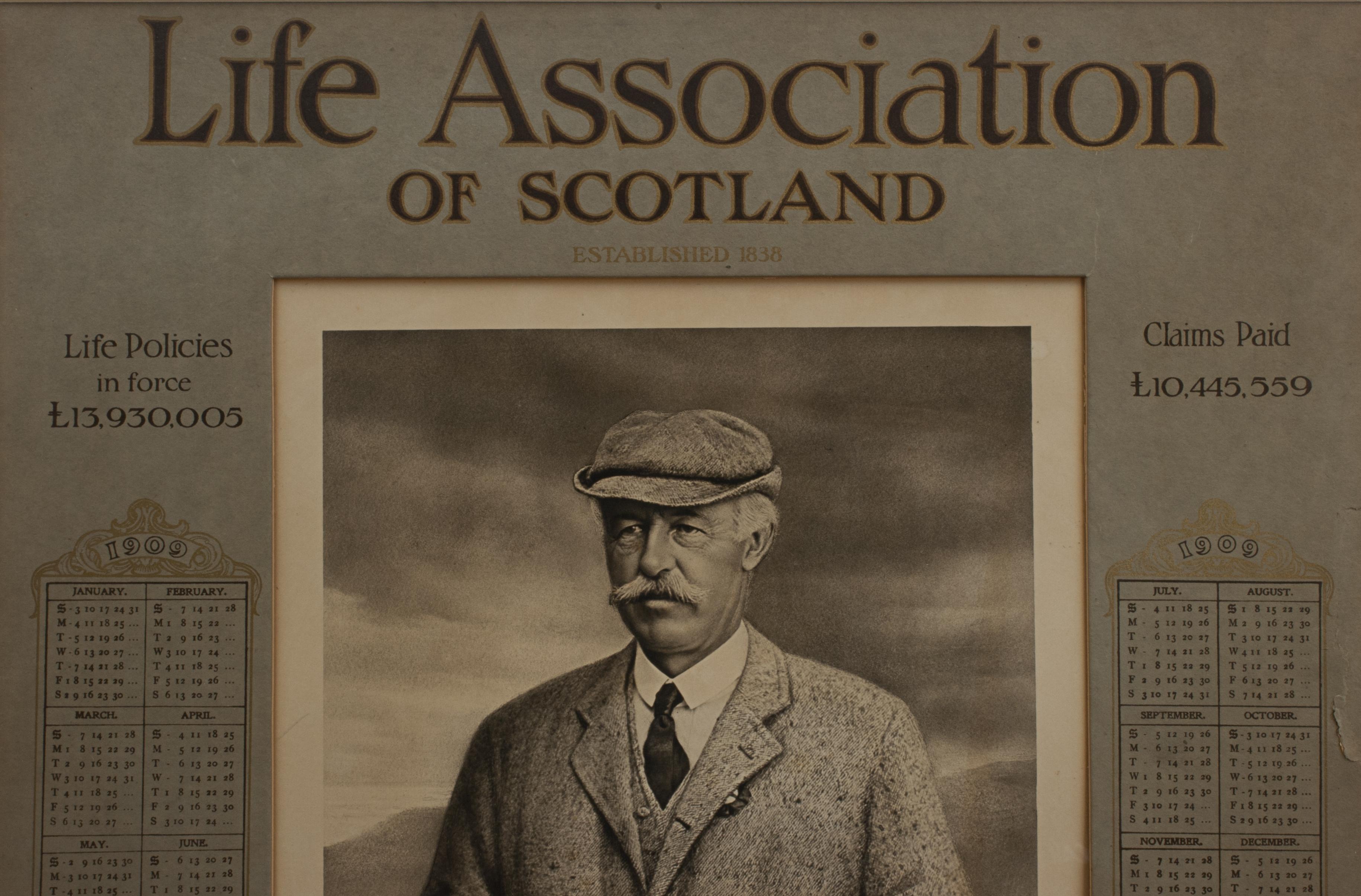 Paper Life Association Calendar 1909, Mr Horace Hutchinson For Sale