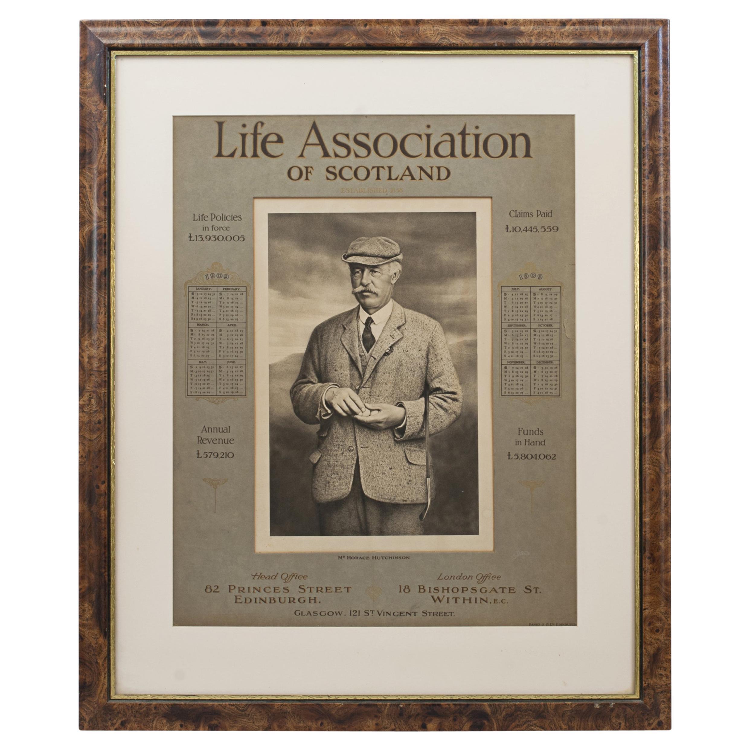 Life Association Calendar 1909, Mr Horace Hutchinson For Sale