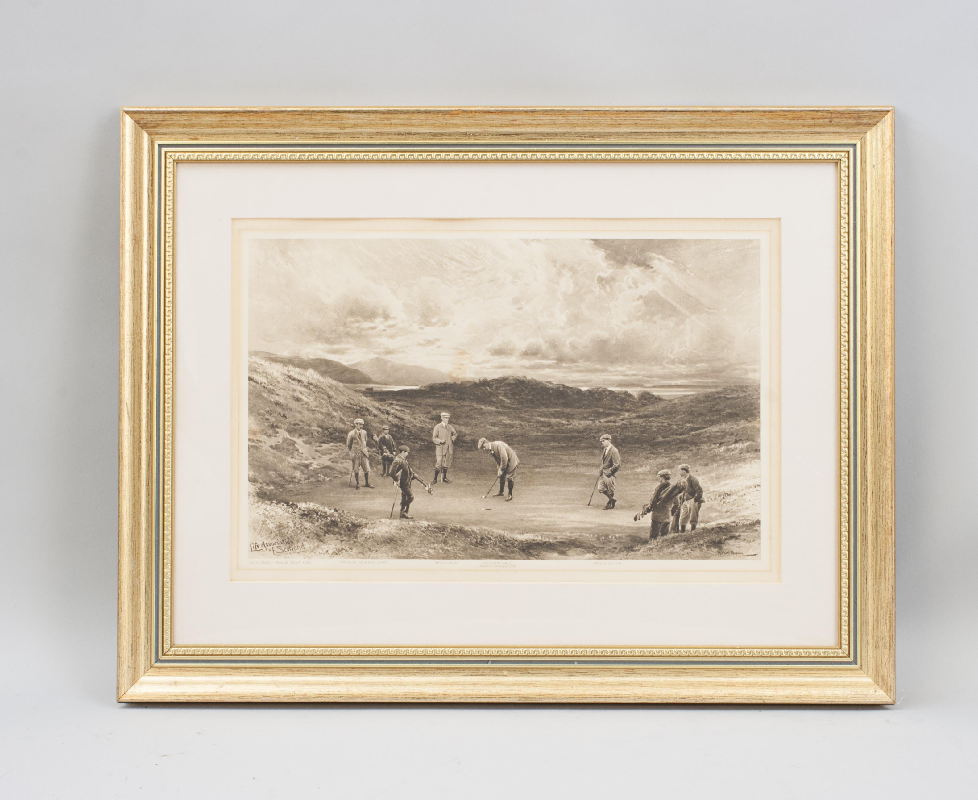 Fotograbado de la Asociación de Golf Michael Brown Life Hoylake - Agujero de la perforadora
Un fotograbado de golf según Michael Brown: Hoylake - Punch Bowl Hole, de su famosa serie de escenas encargadas por la Life Association of Scotland para sus