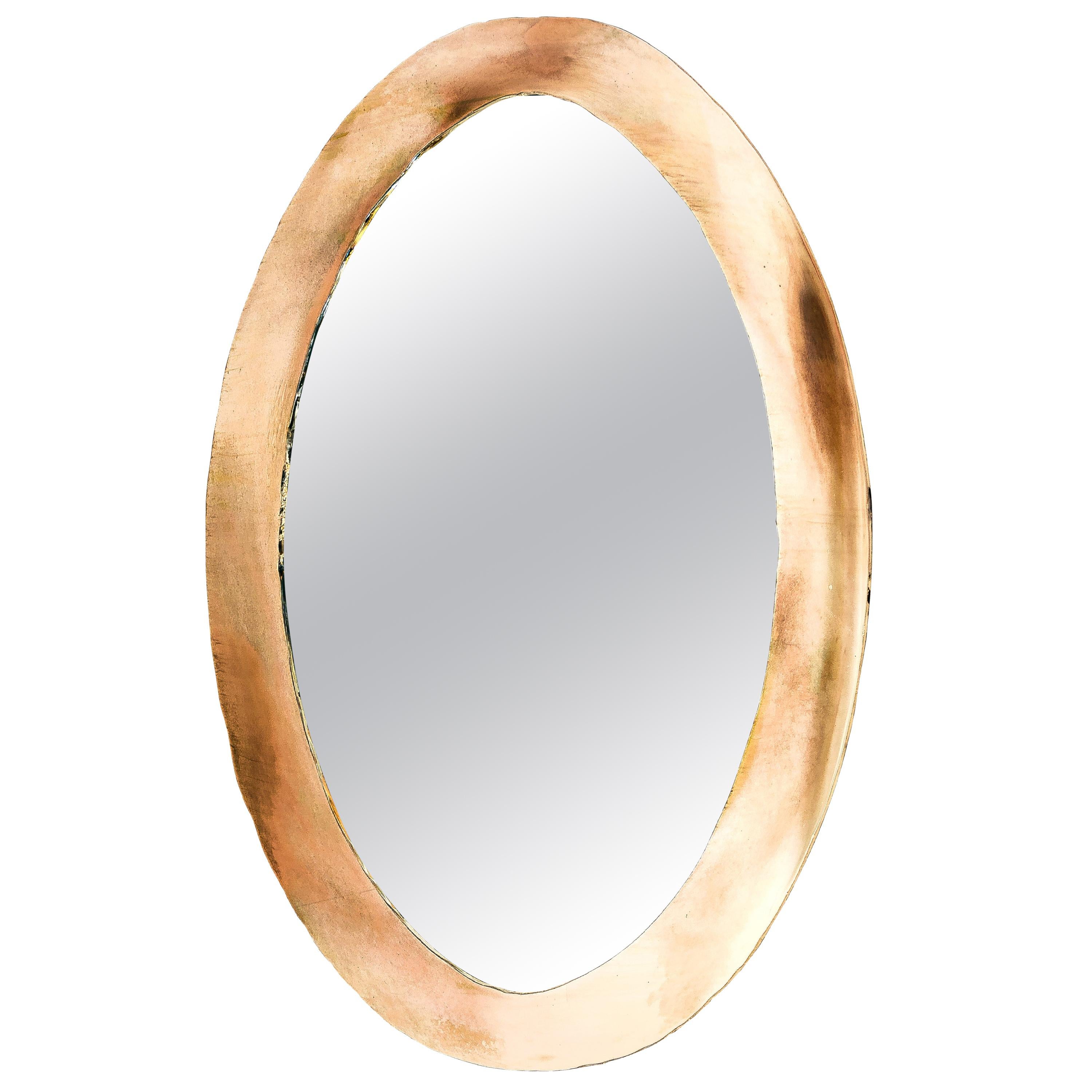 "Life" Contemporary wall Mirror, Sabrinas' silvered Glass frame, art silvered