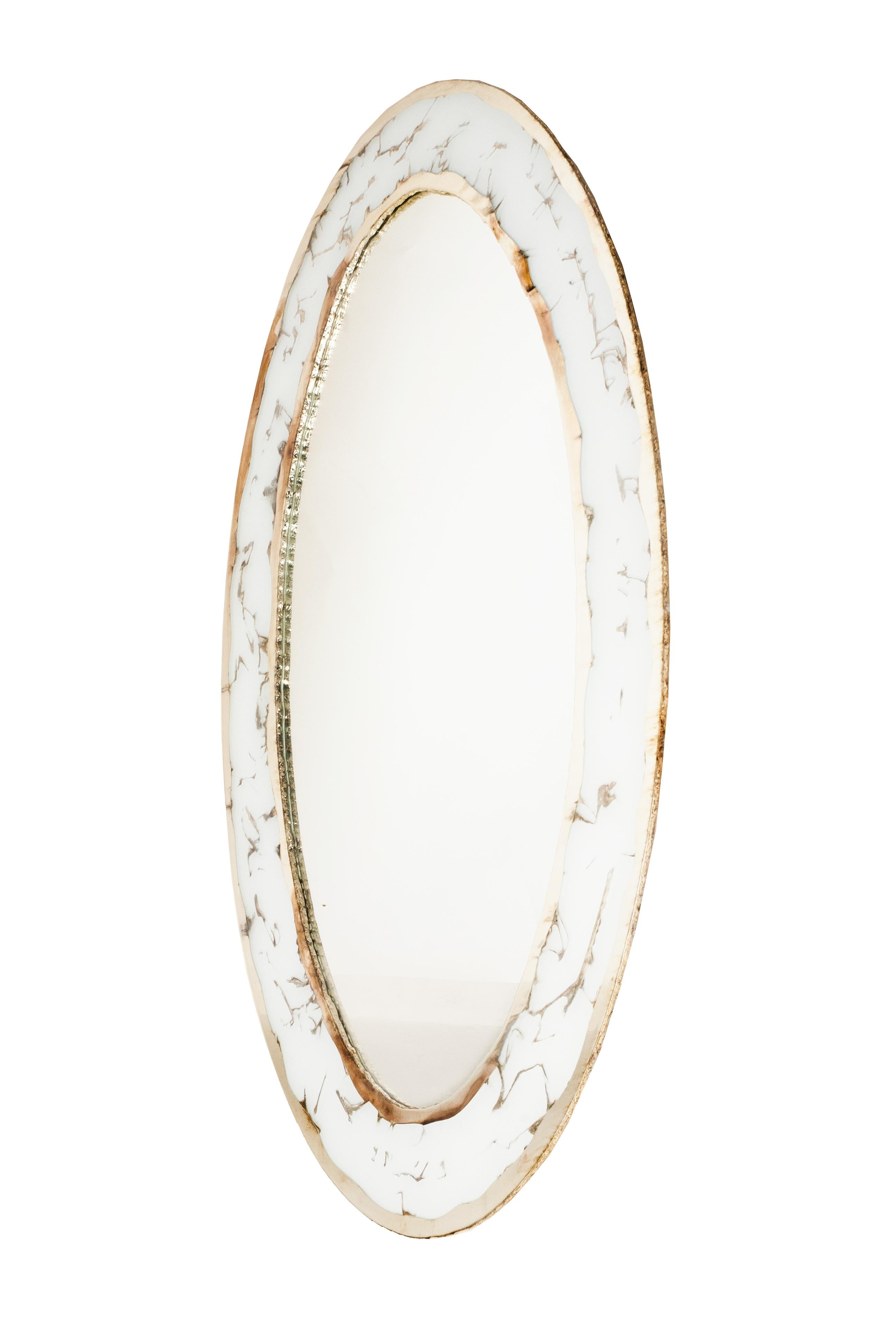 Stunning now, stunning forever. Crafted to stand the test of time, our Life mirror becomes family heirloom for future generations that can be passed down and cherished for years to come.
 
Inspired by the life's birth, this oval or round shaped  art